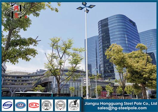 RAL Painted Conical High Mast Light Pole , Steel Electric Pole H25m Q235