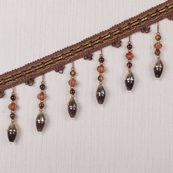 Handmade fashionable chain beads lace tassels fringes for curtain/sofa/pillow decoration