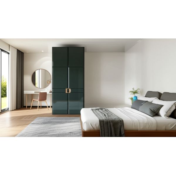 Modern Light Luxury Shaker Wardrobe Doors With Aluminum Edge 22mm Thick ENF Certified