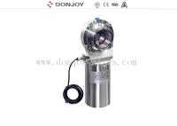 SS316L Stainless steel pneumatic clamped  butterfly valve with position sensor