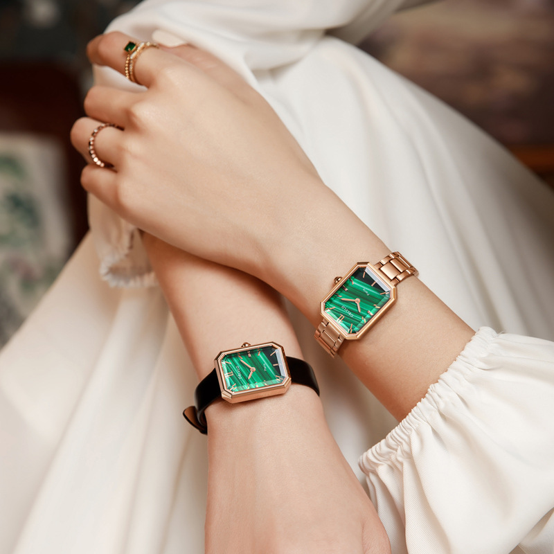 Square Mother Of Pearl Dial Ladies Quartz Watch Mesh Milanese Metal Strap 4 Colors Minimal Luxury Women Dress Wrist Watch Gift