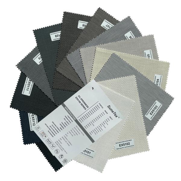 Exterior 5% Openness Solar Screen Fabric Roll For Window Decor