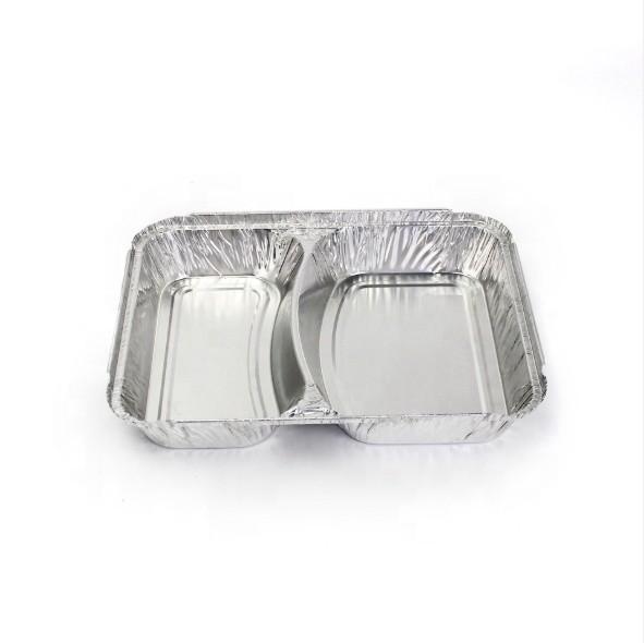 Disposable alu alu foil baked containers food delivery packing foil lid