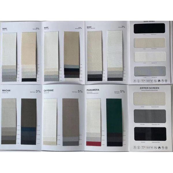 UV Resistance 3% Openness Fiberglass Sunscreen Fabric For Ziptrack Outdoor Blinds