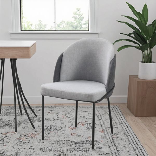 Nordic Modern Fabric Dining Chair with Soft Cushion Eco-Friendly Upholstered Backrest for Home Bar Apartment Use