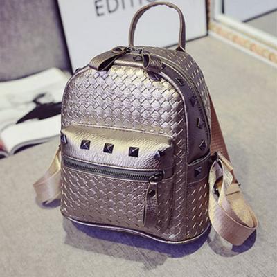 PU Backpacks for college students custom Golden wholesale mochilas para laptop