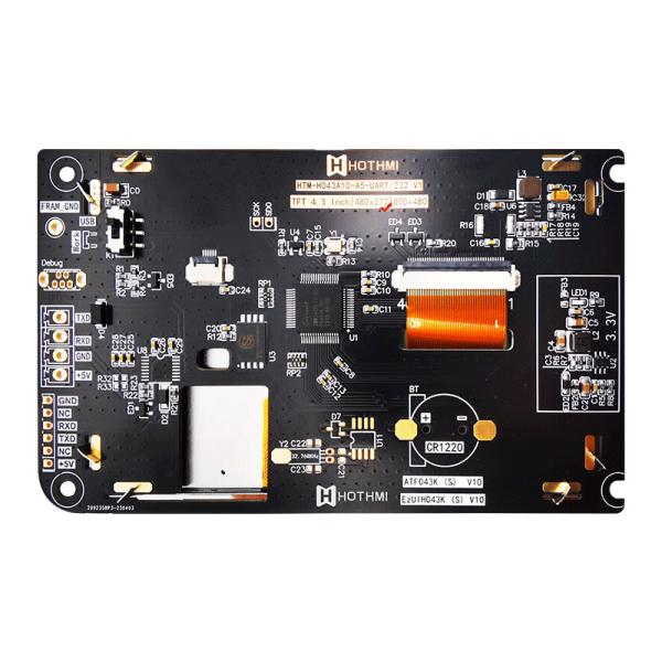 4,3 PANNEAU d'affichage de TFT LCD 480x272 de MODULE d'UART TFT de pouce AVEC LE TABLEAU de CONTRÔLE d'affichage à cristaux liquides