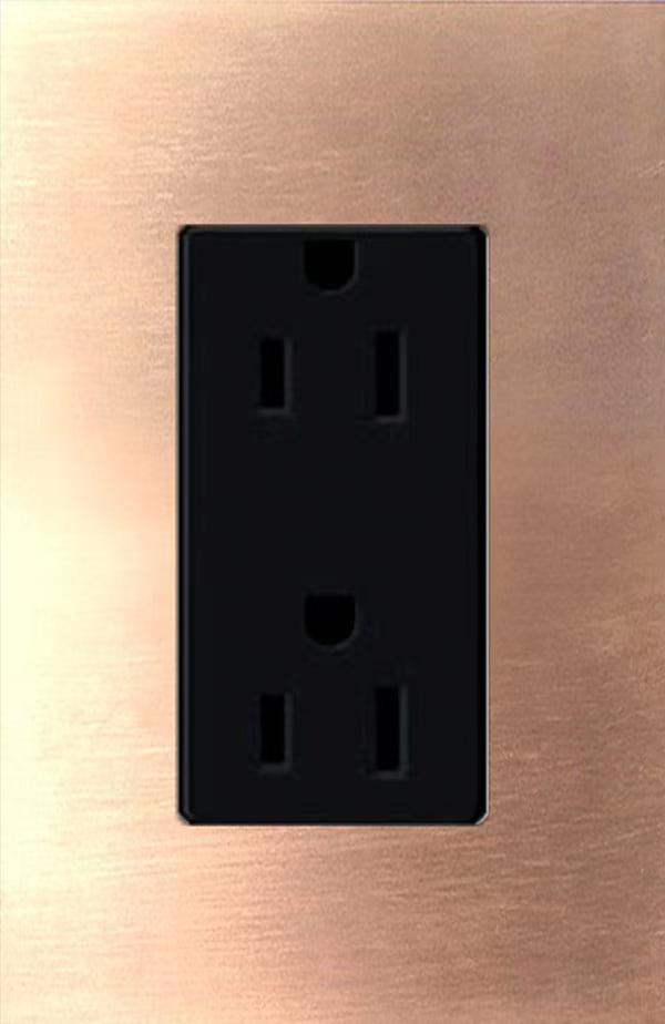 EASTKAME 15amp 125V US Decorator Duplex Electrical Wall Receptacle Switch Outlet Socket with Tamper Resistant Max Current 15a