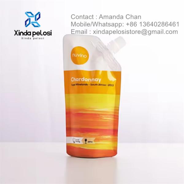 Embalagem de alimentos personalizada de alta qualidade embalagem de plástico Doy Pack Spout com tampa de parafuso para venda
