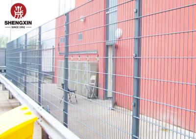 Perimeter Security Double Wire Fence Galvanized And Pvc Coated