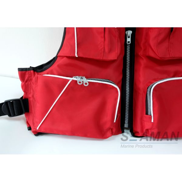 Прочная мода 4 Покец спасательный жилет 100Н рыбной ловли пены ПВК полиэстера нейлона 420Д взрослый