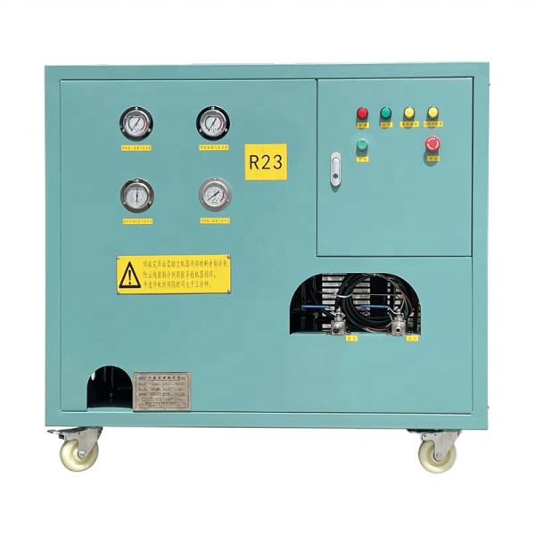 Machine de recyclage de gaz réfrigérant à refroidissement à air de 2 ch machine de récupération de recharge de climatisation R23 haute pression