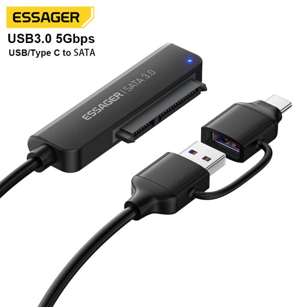 USB 3.0 Type-C to SATA Adapter Cable for 2.5 HDD SSD 5Gbps