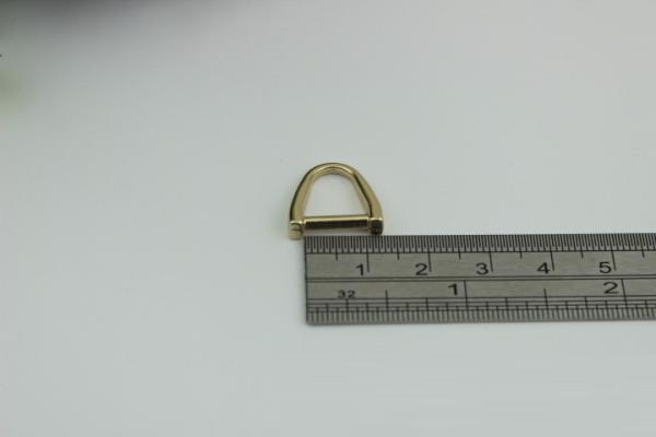 Best fashion gun metal color zinc alloy d ring,11mm metal bag d ring