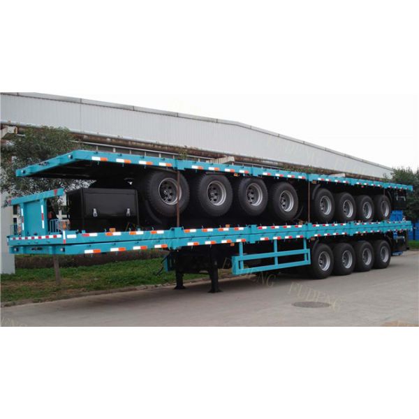 45 Ft Flatbed Semi Trailer Container Transport With 12 Twist Locks
