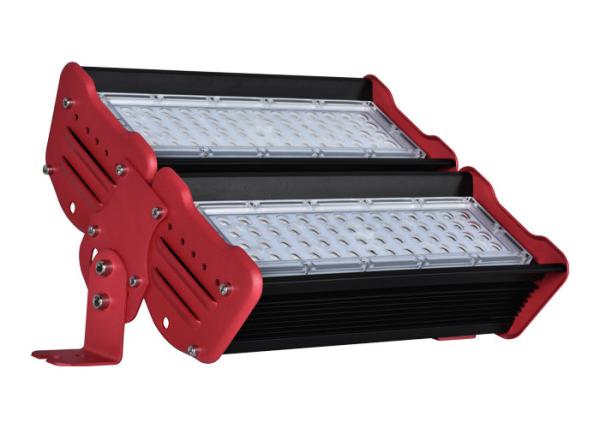 Red Black Industrial Outdoor Led Flood Lights 100 Watt 50000h 120 - 130lm/W