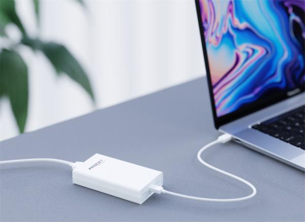 60w 20v / 3a PoE Usb C Adapter , Desktop Power Over Ethernet USB C