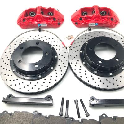 Sistema furado 362*32mm vermelho do disco do compasso de calibre GT6 do freio de Jekit Aluminun