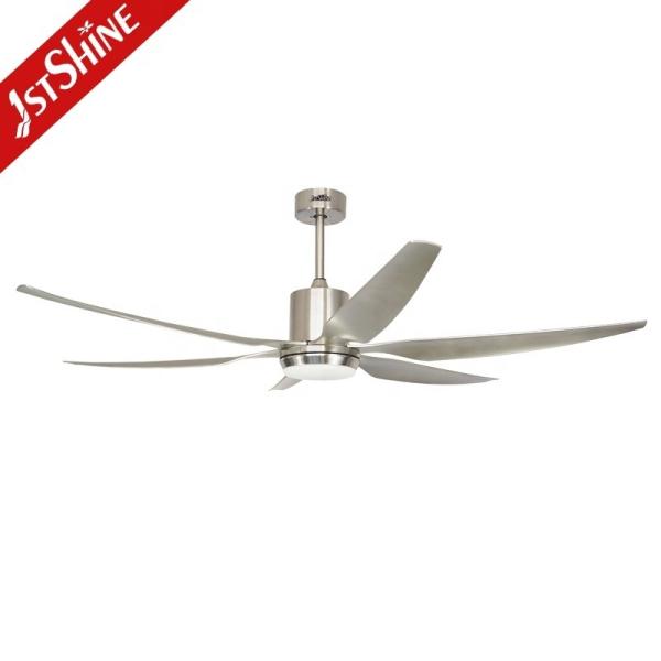 Ventilador de teto de iluminação LED de alta velocidade de 66 com motor de CC de cobre puro e 6 lâminas ABS