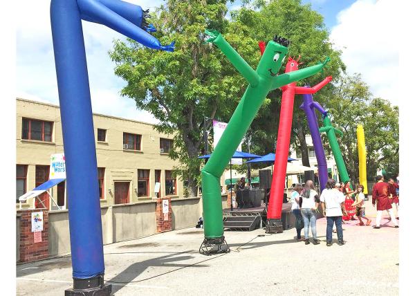 Waving Inflatable Tube Man , Blow Up Dancing Person With Air Blower