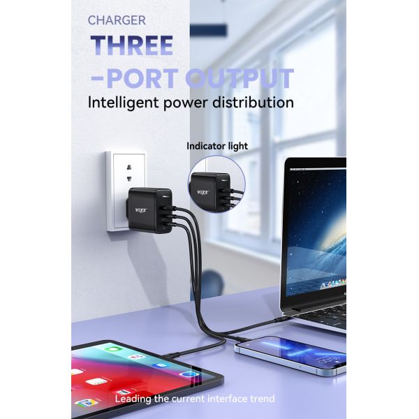 Super Fast 65w GaN Charger Quick Charging Portable Travel Charger