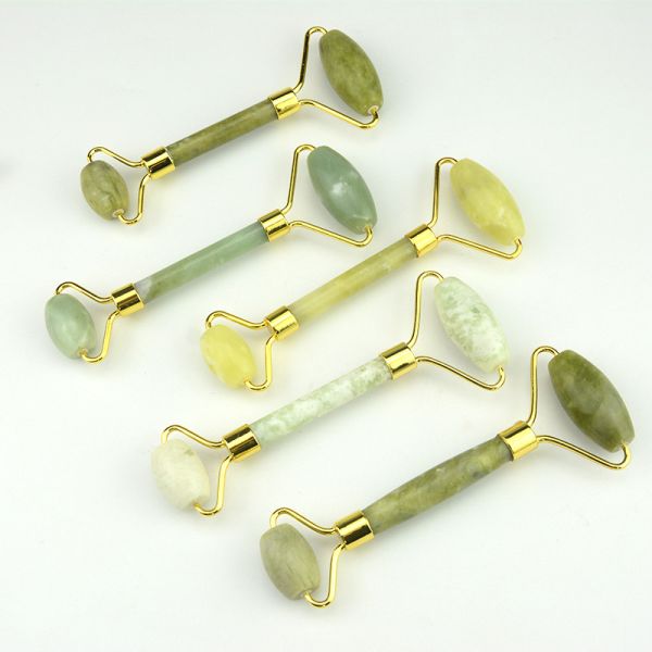 A Grade Natural Green Gemstone Jade Facial Roller