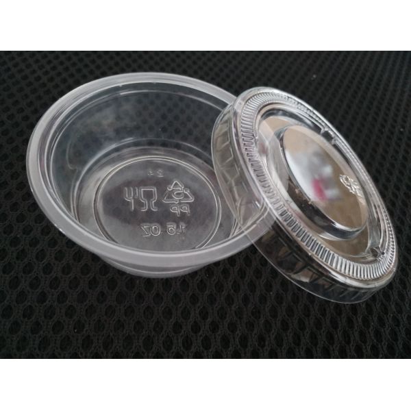 Shot 1.5 Oz Plastic Containers With Lids LFGB Plastic Chutney Cups