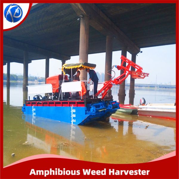 5000 KG Capacity Amphibious Reed Harvester with 5-12 HP Tractor Power and 1000 mm Working Width