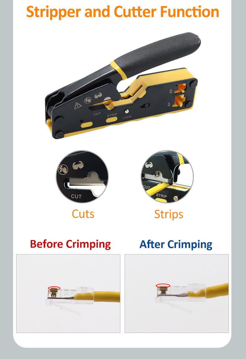 Комплект инструментов Cat7 RJ45 Cable Tester Network Wiring Tools Repair Kit Сетевой набор инструментов Cat7