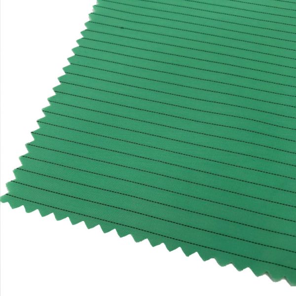 99% Polyester 1% Carbon 5mm Stripe ESD Antistatic Fabric