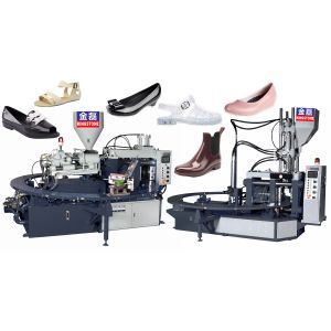 Chaussures en plastique de PLC faisant la machine, machine en plastique automatique de moulage par injection