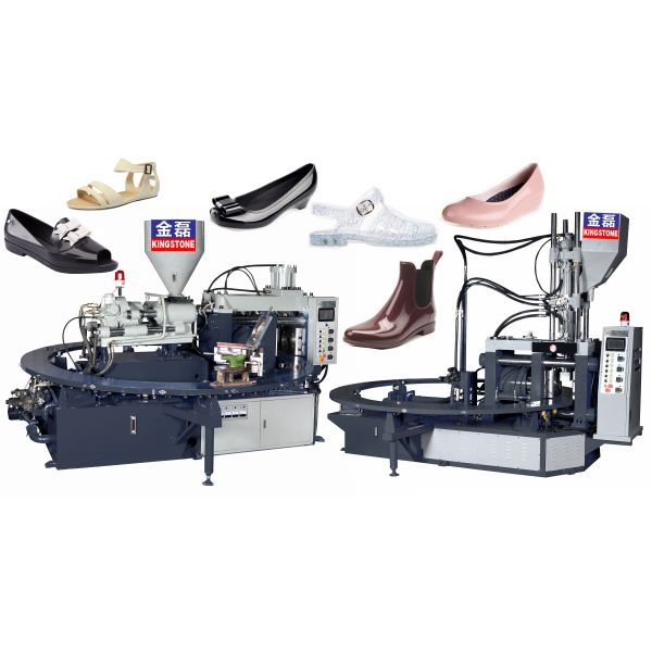 PLC Plastic Shoes Making Machine , Automatic Plastic Injection Moulding Machine