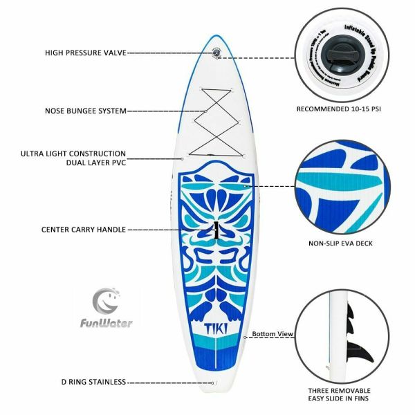 150KG 320X84X15CM Inflatable Fishing Sup Boards