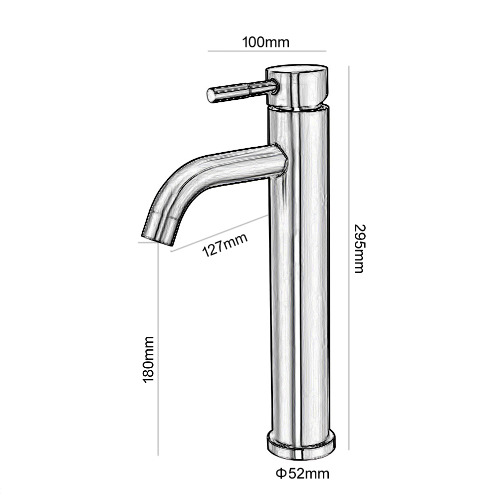 SUS304 Stainless Steel Faucet for washbasin with 35mm ceramic cartridge and flexible hoses in various surface finishes