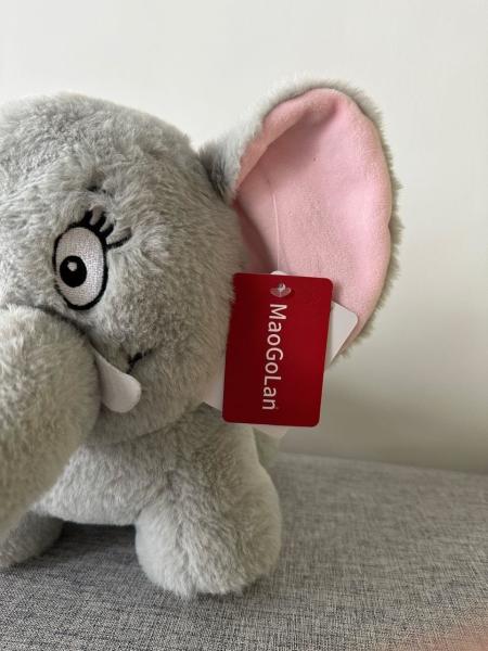 Cute Elephant Stuffed Animal Dog Toy 10-Inch Gray Elephant Plush Removable Tail Nose Creative Birthday Unisex Parties
