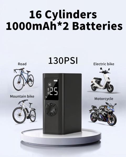 Portable Electric Bicycle Motorbike Air Pump Compressor Tyre Inflator YANTU K1 150psi