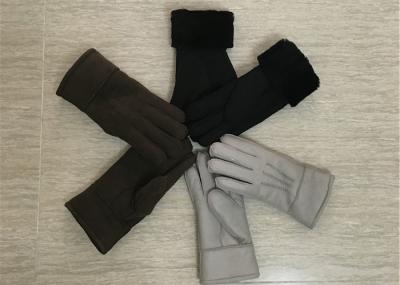 Super Soft Genuine Sheepskin Suede Leather Shearling Mittens SGS BV