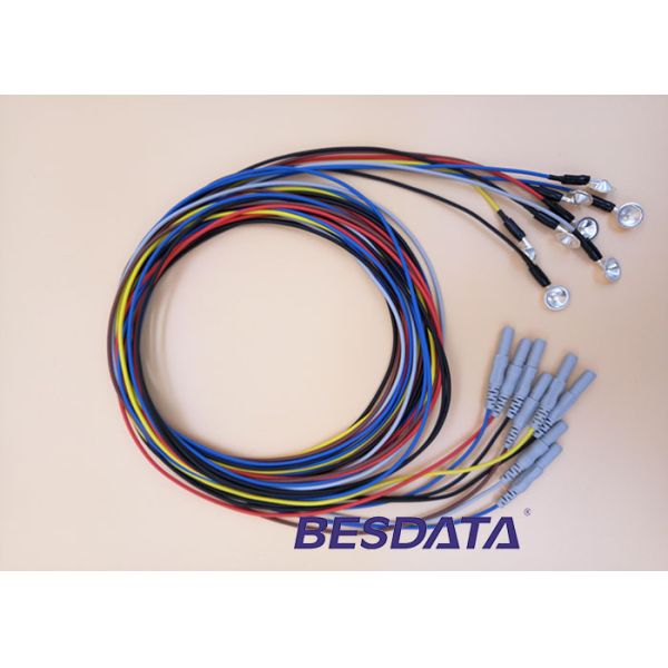 Sintered Silver Silver Chloride EEG Wired Electrode Biopotential EEG Skin Electrodes