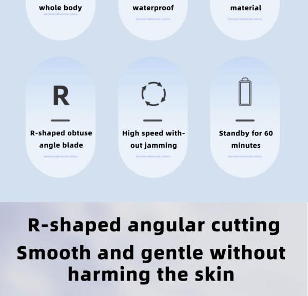 Six-In-One Multifunctional Electric Shaver Set with USB Charging Fully Waterproof for Eyebrow Trimming and Household Use