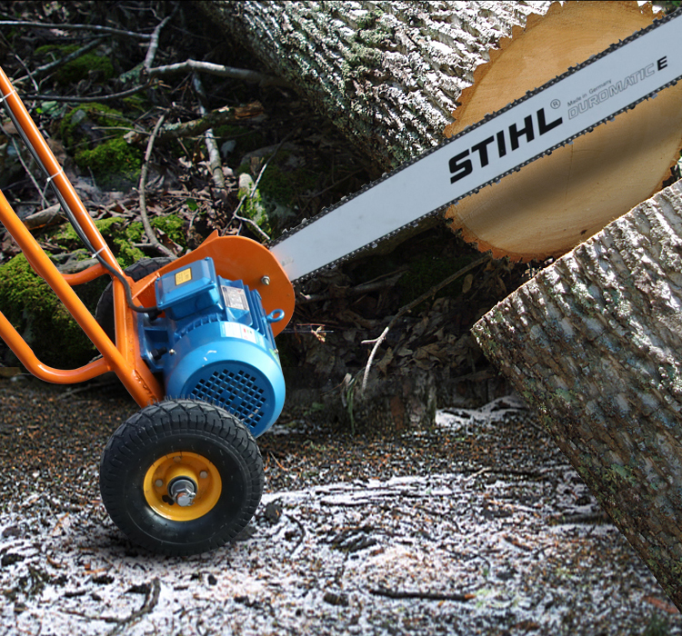 Промышленный электрический дереворезатель мощностью 4 кВт для переносной резки древесины в промышленных условиях