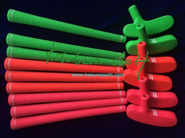 mini fluorescent golf putter in black light (glow in uv light ), mini golf putter