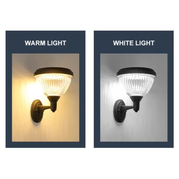 Waterproof Solar Wall Sconce Light – 200LM Bright LED for Home Exterior