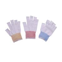 Revêtements sans couture réutilisables de gant de polyester de Moitié-doigt de construction pour le Cleanroom