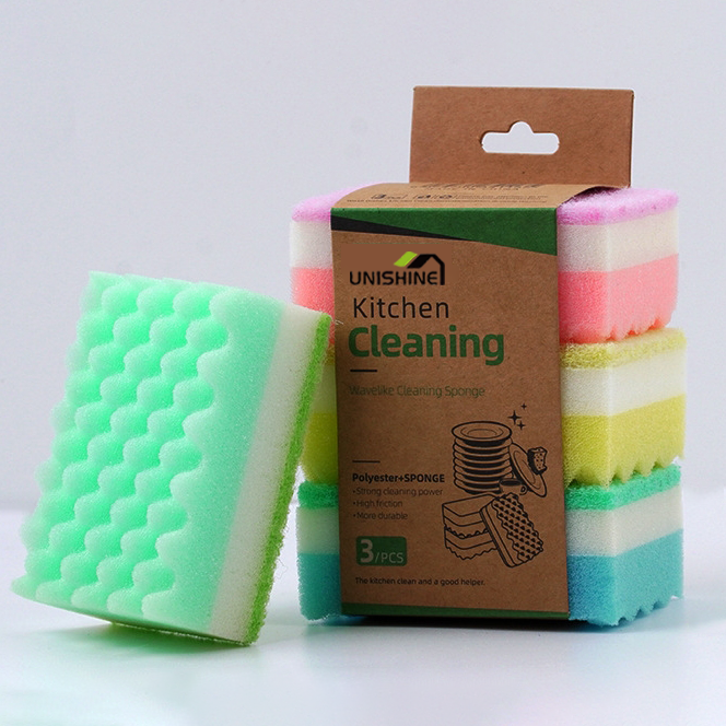 Dishwashing Sponge For Kitchen Dishwashing Utensils Household Easy hold Shape Dish Washing Wipe