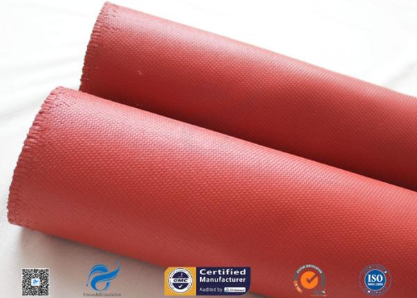 de pano revestido vermelho da tela da fibra de vidro do silicone de 1mm isolação elétrica de grande resistência