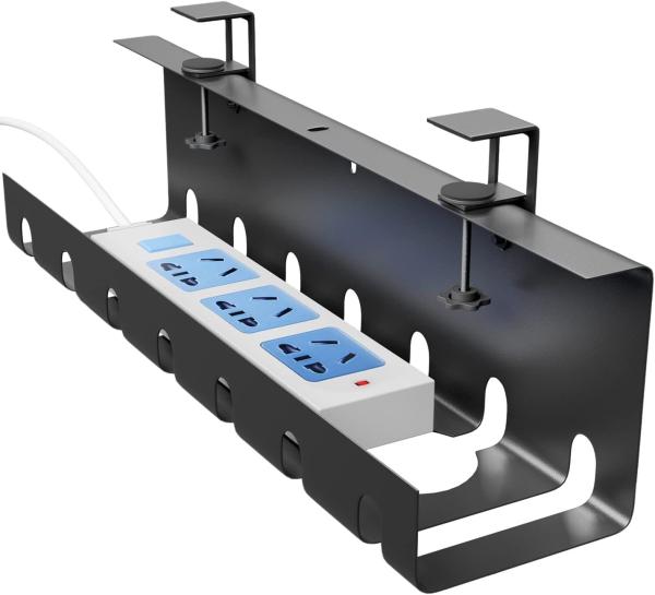 Produto de organizador de escritório 2 Pacote de organizador de cabo de alumínio cesta para gerenciamento de cabo