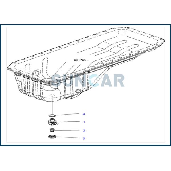 07005-02216 0700502216 Сверток для масляной кастрюли для двигателя KOMATSU S6D102E S6D125 S6D125E S6D140 S6D140E S6D170