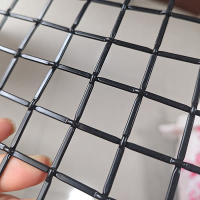 Lattice Decorative Woven Wire Mesh Stainless Steel Matte Black Color Metal For Decoration