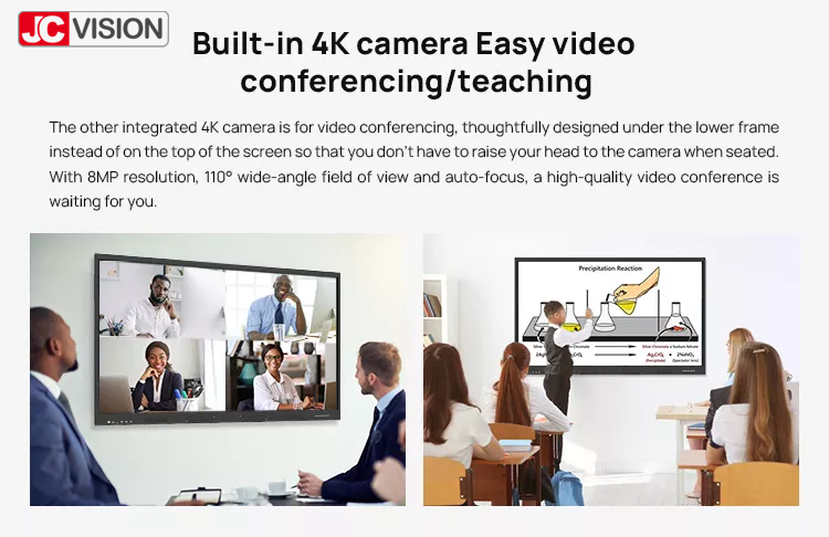 JCVISION 55 - placa de educação ultra esperta de 110Inch 4K 4 + 64GB Android 11,0