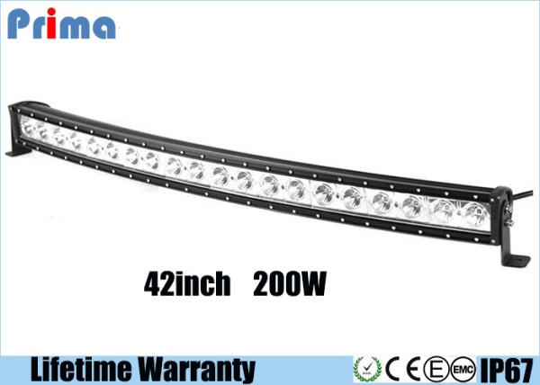 Single Row 200W 42 Inch Cree Curved LED Light Bar For Jeep Off Road Vehicles